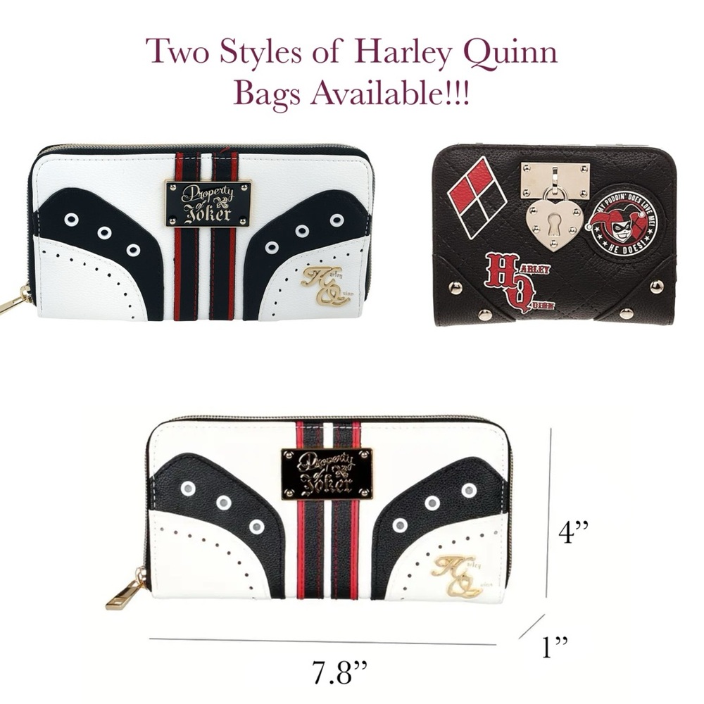 Harley Quinn Suicide Squad Property of the Joker White Clutch Purse - Picture 16 of 16